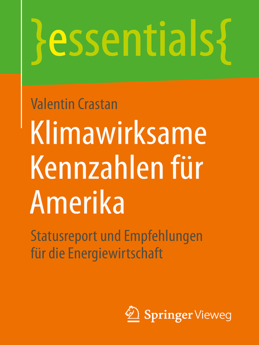 Title details for Klimawirksame Kennzahlen für Amerika by Valentin Crastan - Available